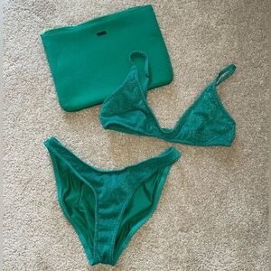 TRIANGL SHIMMERY GREEN SET - LARGE